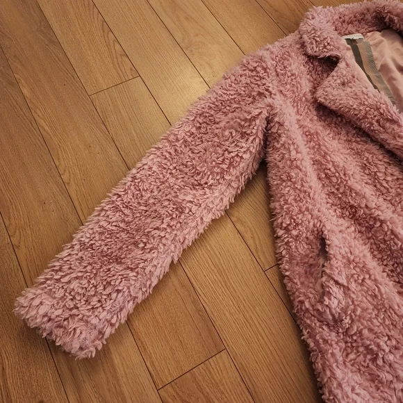 P.J. Salvage Pink Faux Fur Coat-oversized Small - Picture 7 of 16